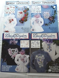 Vintage Daisy Kingdom Lot Of 4 Floral No-sew Appliques - Picture 1 of 6