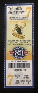 2004 Steelers vs Giants NFL Ticket Manning vs Roethlisberger Rookie Year HOFers! - Picture 1 of 2