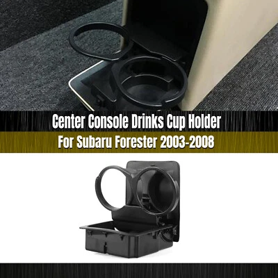 Portavasos de bebidas con consola central negro para Subaru Impreza 2003-2008 2004 2005 Foto 1 de 4