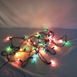 Vintage Weihnachts Lichterkette Blumen X40 6 Meter Kordel 1980/90er Pat geprüft  - Bild 1 von 14