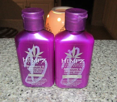 2 x Hempz Blackberry & Lemongrass Herbal Body Moisturizer 2.25 fl oz NEW Travel - Image 1 of 3