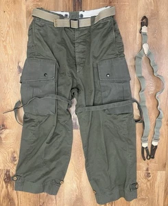 Mens Combat Work Wear Reproduction Army Cargo Pants Olive 34 - Picture 1 of 10