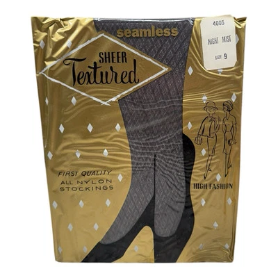 Medias de nailon sin costuras texturizadas de primera calidad de encaje para dama niebla nocturna 9 de colección Foto 1 de 2