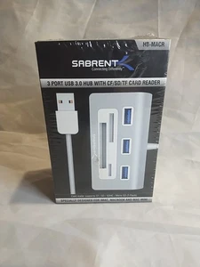 Sabrent 3 Port USB 3.0 Hub with CF/SD/TF Card Reader Specifically for MAC - Picture 1 of 6