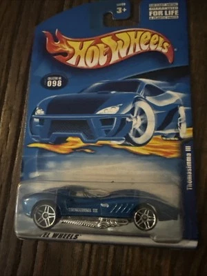 Thomasimma III azul coleccionista #098 1:64 diecast nuevo Hot Wheels Mattel 2001 Foto 1 de 2