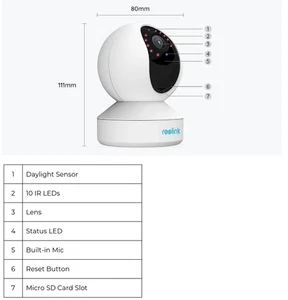 Reolink E1 Zoom 5MP Super HD Indoor Camera Pan/Tilt/Zoom, 2-Way Audio - Picture 1 of 2