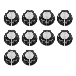 10 Pcs Metal Amplifier Knob Rotatable Control Cap Potentiometers - Picture 1 of 12