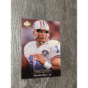 1995 Upper Deck Electric Gold Houston Oilers Football Card #220 Cody Carlson - Picture 1 of 2