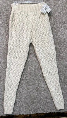 Aran Crafts Ireland Super Soft 100% Merino Wool Cable Knit Pants Medium NEW NWT - Image 1 of 4