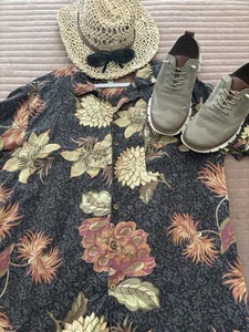 Hawaiihemd waschbar Seide Herren Gr. XL leicht Vatertag Urlaub Reise - Bild 1 von 7