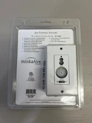 MinkaAire WC1000 Wall Control for Six Speed DC Ceiling Fan - White - Image 1 of 2