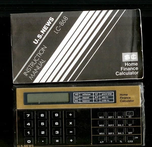 U.S. NEWS LC-868 HOME FINANCE CALCULATOR ELECTRONIC VINTAGE CASE US OLD - Picture 1 of 1