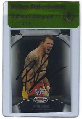 Ryan Bader Signed 2012 Topps Finest UFC Refractors Card 20 BAS COA Autograph 144 - Image 1 of 4
