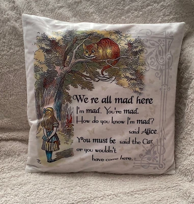 Alice in Wonderland -Pillow Case -Summer Trend -Cushion Case- Decorative Pillow  - Image 1 of 3
