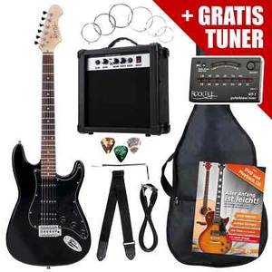 Set Chitarra Elettrica Principiante Amplificatore Tuner Tracolla Plettri Cavo - Foto 1 di 12
