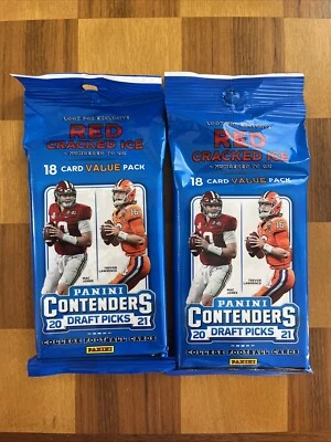 2021 Panini Contenders Draft Picks Football Value Pack Red Cracked Ice -Lot Of 2 - Image 1 of 2