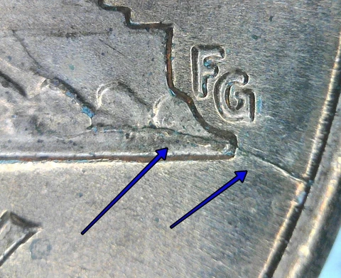 Cracked Die, Spiked Building Error - 1990-p Lincoln Memorial Cent Penny Red Cover
