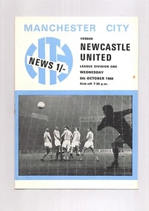 Manchester City v Newcastle United 1969-1970 Division One 08/10/1969 - Picture 1 of 2