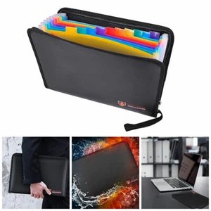 Fireproof Document Bag Waterproof Money Box Safe Cash File Folder Protect Pouch - Picture 1 of 7