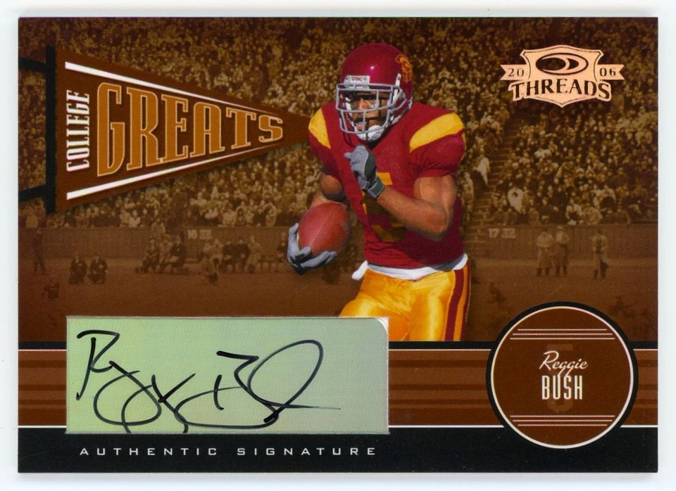 2006 Donruss Threads College Greats Reggie Bush Rookie RC Auto SP Signature USC - Image 1 of 1