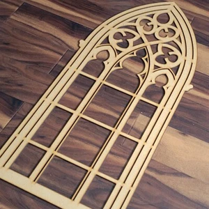 Gothic Church Window Decorative Laser Cut Prayer Screen Wall Sculpture Panel 007 - Picture 1 of 8
