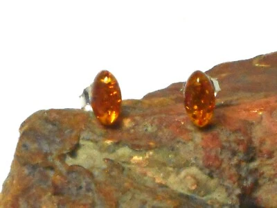 Marquise AMBER Sterling Silver 925 Aretes de piedras preciosas Foto 1 de 4