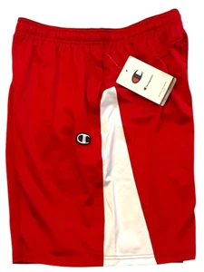Champion Shorts Mens Large Red Pockets Stretch Pull On Athletic 10" Inseam Gym - Picture 1 of 11