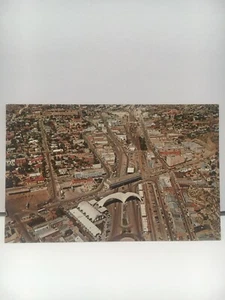 Aerial View Mexican/United States Immigration Stations Nogales, AZ Vint Postcard - Picture 1 of 2