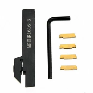 Portaherramientas de separación ranurado de corte de torno MGEHR16-3 + 4 PIEZAS insertos MGMN300 - Imagen 1 de 6