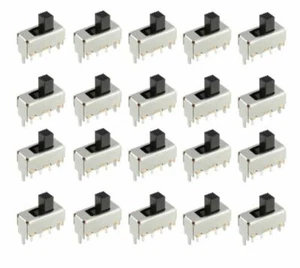 50 PCS OR 100PCS 3 Terminals PCB MT 2 Position SPDT 1P2T Mini Slide Switch US/SH - Picture 1 of 4