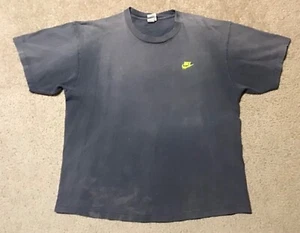 Vintage 90er Nike Swoosh fluoreszierend grün/grau Kurzarm Shirt Gr. Large - Bild 1 von 21