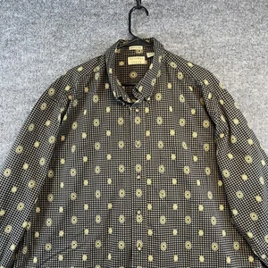 Natural Issue Shirt Men's 2XL Black, Gold Long Sleeve Button Down - Picture 1 of 7