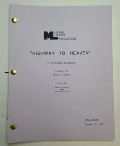 HIGHWAY TO HEAVEN / 1985 TV Script, Lisa Robins "A Match Made in Heaven" - Picture 1 of 11