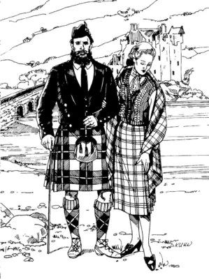 Folkwear Scottish Kilt Jacket Vest #152 Highland Sewing Pattern Only folkwear152 - Image 1 of 3