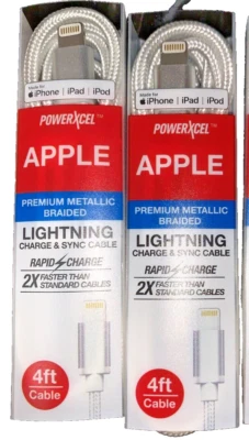 Charger For Apple I Phone I Pad| I Pod  Rapid Charge 4 ft Cable Set of 2 - Image 1 of 4