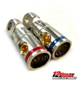 4 Gauge Power Terminal 5/16" Ring Battery for Car Stereos Nickel Plated Secure - Picture 1 of 4