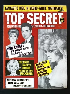 Top Secret Magazine January 1963 Marilyn Monroe Cover Interracial Marriage - Bild 1 von 12