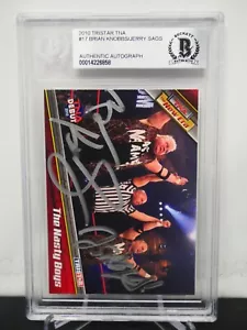 BRIAN KNOBBS JERRY SAGS 2010 TRISTAR TNA THE NASTY BOYS BGS AUTHENTIC AUTO 16875 - Picture 1 of 2