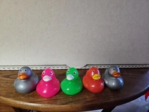 Lot Of 5 Rubber Ducks 2 Inch - Perfect for Duck, Duck - Picture 1 of 8