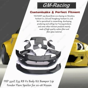 FRP 350Z Z33 RB V2 Body Kit Bumper Lip Fender Flare Spoiler for 02-08 Nissan - Picture 1 of 24