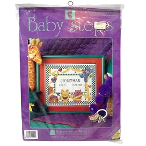 Baby Steps Geburtsankündigung Kreuzstich Kit #9102 Designs für die Nadel - Bild 1 von 4