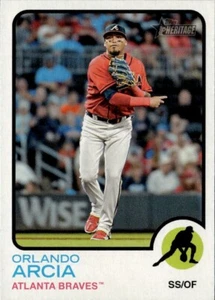 2022 Topps Heritage #483 Orlando Arcia - NRMT - Short Print - Bild 1 von 2