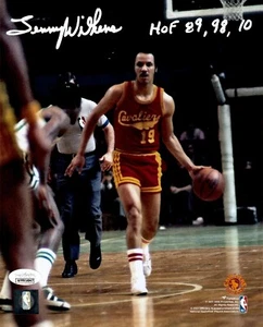 Lenny Wilkens autographed inscribed 8x10 photo NBA Cleveland Cavaliers JSA COA - Picture 1 of 2