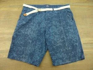 Pantalones Cortos American Eagle Prep Azul Marino Floral con Cinturón Para Hombre Talla 34 - Imagen 1 de 9