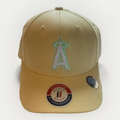 Nuevo Sombrero Bordado Juvenil Flex Fit Anaheim Angels Twins Enterprise - Amarillo Foto 1 de 4
