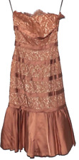 Vintage 1950s Dress Party Prom Evening Dress Tulle & Lace Shelf Bust Size XS-S