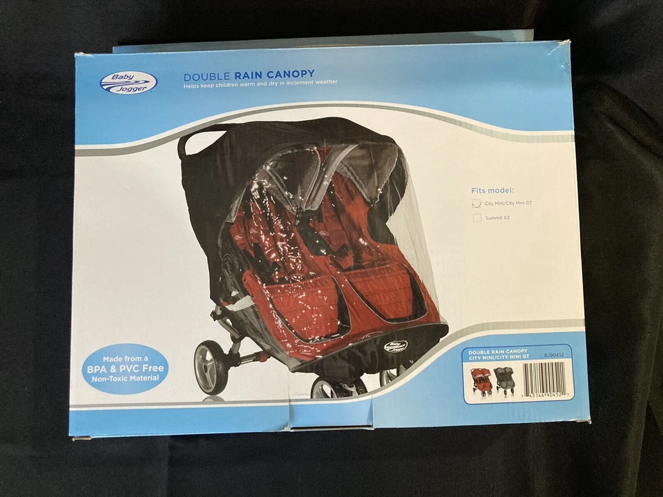 Baby Jogger Rain Canopy Double City Mini GT BPA PVC BJ90452 Non Toxic