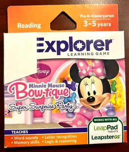 LeapFrog LeapPad Explorer Learning: Minnie's Bowtique, Leap Pad 1 2 3 GS Ul used - Picture 1 of 5