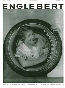 Publicité ancienne pneu Englebert Dreux Paris 1933 issue de magazine - Picture 1 of 1