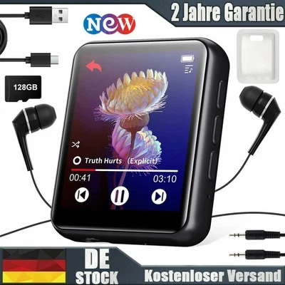 MP3 Player LCD Touchscreen Bluetooth 5.3 HiFi Bass Musik Spieler Audio 128GB DE - Bild 1 von 4